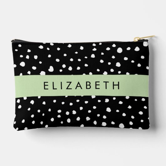 Dalmatische Stippen, Vlekken, Zwart-wit, Jouw naam Etui (Achterkant)