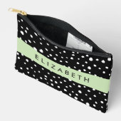 Dalmatische Stippen, Vlekken, Zwart-wit, Jouw naam Etui (Open)