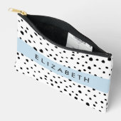 Dalmatische Stippen, Vlekken, Zwart-wit, Jouw naam Etui (Open)