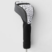 Dalmatische Stippen, Vlekken, Zwart-wit, Jouw naam Golfheadcover (Schuin)