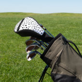 Dalmatische Stippen, Vlekken, Zwart-wit, Jouw naam Golfheadcover (Insitu)