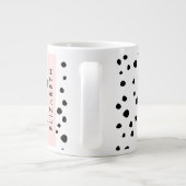 Dalmatische Stippen, Vlekken, Zwart-wit, Jouw naam Grote Koffiekop (Achterkant)