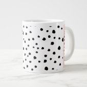 Dalmatische Stippen, Vlekken, Zwart-wit, Jouw naam Grote Koffiekop (Voorkant rechts)