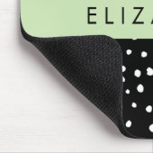 Dalmatische Stippen, Vlekken, Zwart-wit, Jouw naam Muismat (Hoek)