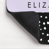 Dalmatische Stippen, Vlekken, Zwart-wit, Jouw naam Muismat (Hoek)