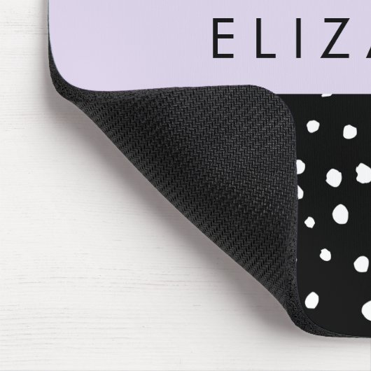 Dalmatische Stippen, Vlekken, Zwart-wit, Jouw naam Muismat (Hoek)