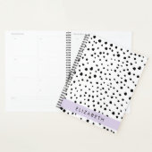 Dalmatische Stippen, Vlekken, Zwart-wit, Jouw naam Planner (Display)