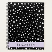 Dalmatische Stippen, Vlekken, Zwart-wit, Jouw naam Planner (Voorkant)