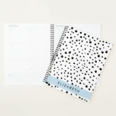 Dalmatische Stippen, Vlekken, Zwart-wit, Jouw naam Planner (Display)