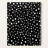 Dalmatische Stippen, Vlekken, Zwart-wit, Jouw naam Planner (Achterkant)