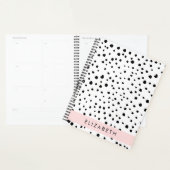 Dalmatische Stippen, Vlekken, Zwart-wit, Jouw naam Planner (Display)