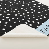 Dalmatische Stippen, Vlekken, Zwart-wit, Jouw naam Sherpa Deken (3/4)