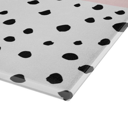 Dalmatische Stippen, Vlekken, Zwart-wit, Jouw naam Snijplank (Hoek)