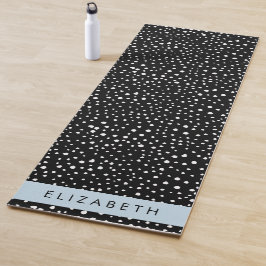 Dalmatische Stippen, Vlekken, Zwart-wit, Jouw naam Yogamat