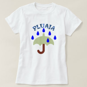 Dalmatische tekst: pluaja en regen en paraplu t-shirt