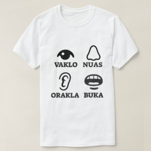 Dalmatische tekst: vaklo nuas orakla buka t-shirt