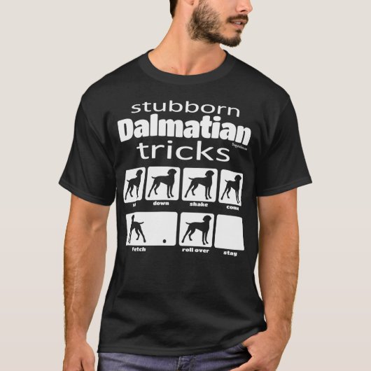 Dalmatische Tricks, geboren T-shirt (Voorkant)