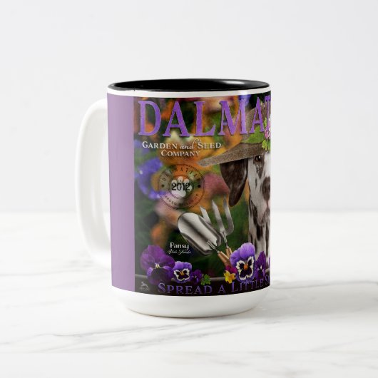 Dalmatische Tuin & Zaad Koffie Mok (Voorkant links)
