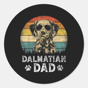 Dalmatische vader Hondenliefhebbers vader & #; s Ronde Sticker