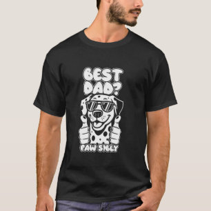 Dalmatische vader Hondenras Pet - Beste vader Paws T-shirt
