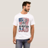 Dalmatische Vader Patriottisch Vintage Hond Shirt (Voorkant volledig)
