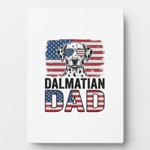 Dalmatische Vader Patriottisch Vintage Hond Shirt Fotoplaat