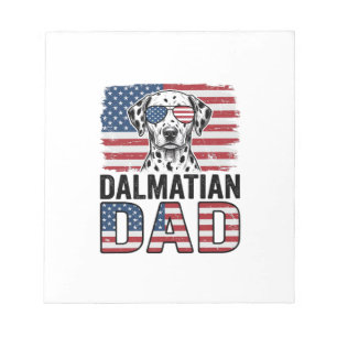 Dalmatische Vader Patriottisch Vintage Hond Shirt Notitieblok