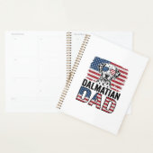 Dalmatische Vader Patriottisch Vintage Hond Shirt Planner (Display)