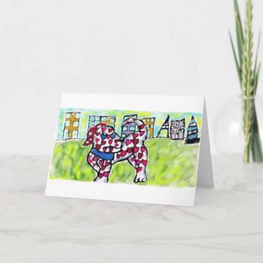 Dalmatische valentijn feestdagen kaart (Voorkant)