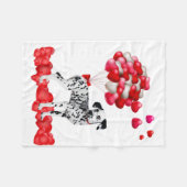 Dalmatische Valentijnsdag Outfit Heart Hondenliefh Fleece Deken (Voorkant (Horizontaal))
