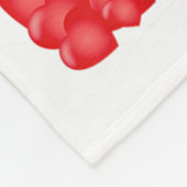 Dalmatische Valentijnsdag Outfit Heart Hondenliefh Fleece Deken (Hoek)