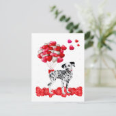 Dalmatische Valentijnsdag Outfit Heart Hondenliefh Kaart (Staand voorkant)