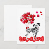 Dalmatische Valentijnsdag Outfit Heart Hondenliefh Kaart (Voorkant / Achterkant)