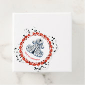 Dalmatische verjaardag afdrukken | Zwart-wit feest Bedankjes Labels (In situ)