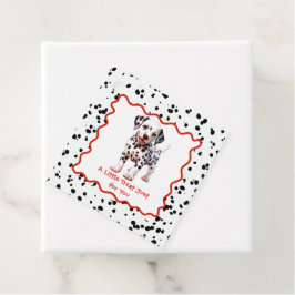 Dalmatische verjaardag afdrukken | Zwart-wit feest Bedankjes Labels