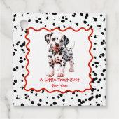 Dalmatische verjaardag afdrukken | Zwart-wit feest Bedankjes Labels (Voorkant)