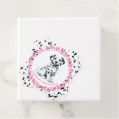 Dalmatische verjaardag afdrukken | Zwart-wit feest Bedankjes Labels (In situ)