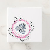 Dalmatische verjaardag afdrukken | Zwart-wit feest Bedankjes Labels (In situ)