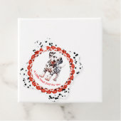 Dalmatische verjaardag afdrukken | Zwart-wit feest Bedankjes Labels (In situ)