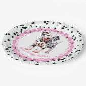 Dalmatische verjaardag afdrukken | Zwart-wit feest Papieren Bordje (Gekanteld)