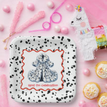 Dalmatische verjaardag afdrukken | Zwart-wit feest