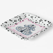 Dalmatische verjaardag afdrukken | Zwart-wit feest Papieren Bordje (Gebogen)