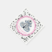 Dalmatische verjaardag afdrukken | Zwart-wit feest Servet (Hoek)