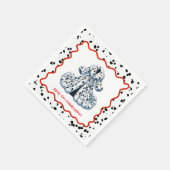 Dalmatische verjaardag afdrukken | Zwart-wit feest Servet (Hoek)