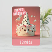 Dalmatische Verjaardag Kaart (Staand voorkant)