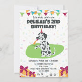 Dalmatische verjaardagsuitnodiging kaart (Voorkant)