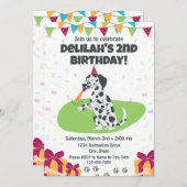 Dalmatische verjaardagsuitnodiging kaart (Voorkant / Achterkant)