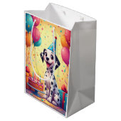 Dalmatische verjaardagsviering medium cadeauzakje (Achterkant Gekanteld)