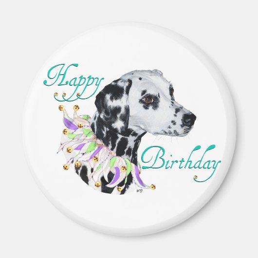 Dalmatische Verjaardagswens Magneet (Voorkant)