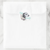 Dalmatische Verjaardagswens Ronde Sticker (Tas)